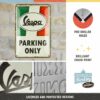 Nostalgic-Art Targa Vintage Vespa – Parking Only Italian – Idea regalo per amanti del Vintage, in metallo, Design retro per decorazione, 20 x 30 cm  22421 - immagine 3