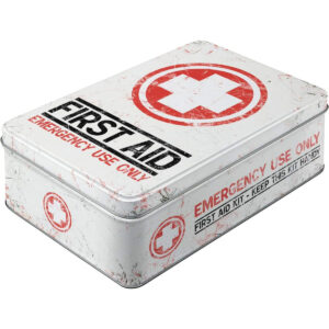 Nostalgic-Art Contenitori di Latta retrò Piatti First Aid Kit – Idea Regalo per Amanti della Nostalgia, Scatola con Coperchio, Design Vintage, 2,5 l 30704