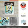 Nostalgic-Art Targa retrò, 15 x 20 cm, Beware of The Cat – Idee Regalo per Amanti del Vintage, in Metallo, Design Vintage 26208 - immagine 3